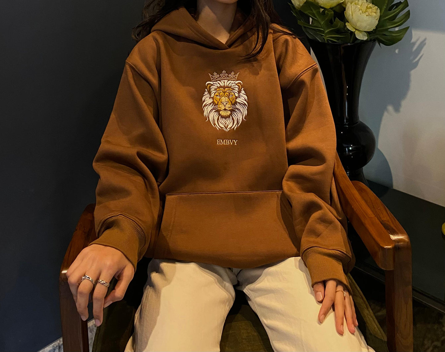 Crowned lion hoodie